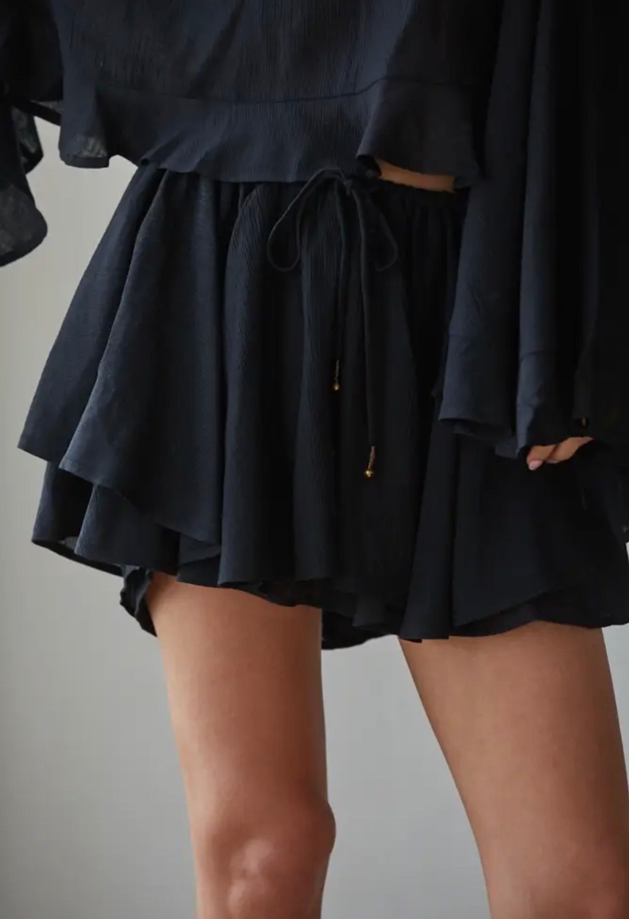 Woven Rayon Layered Skirt