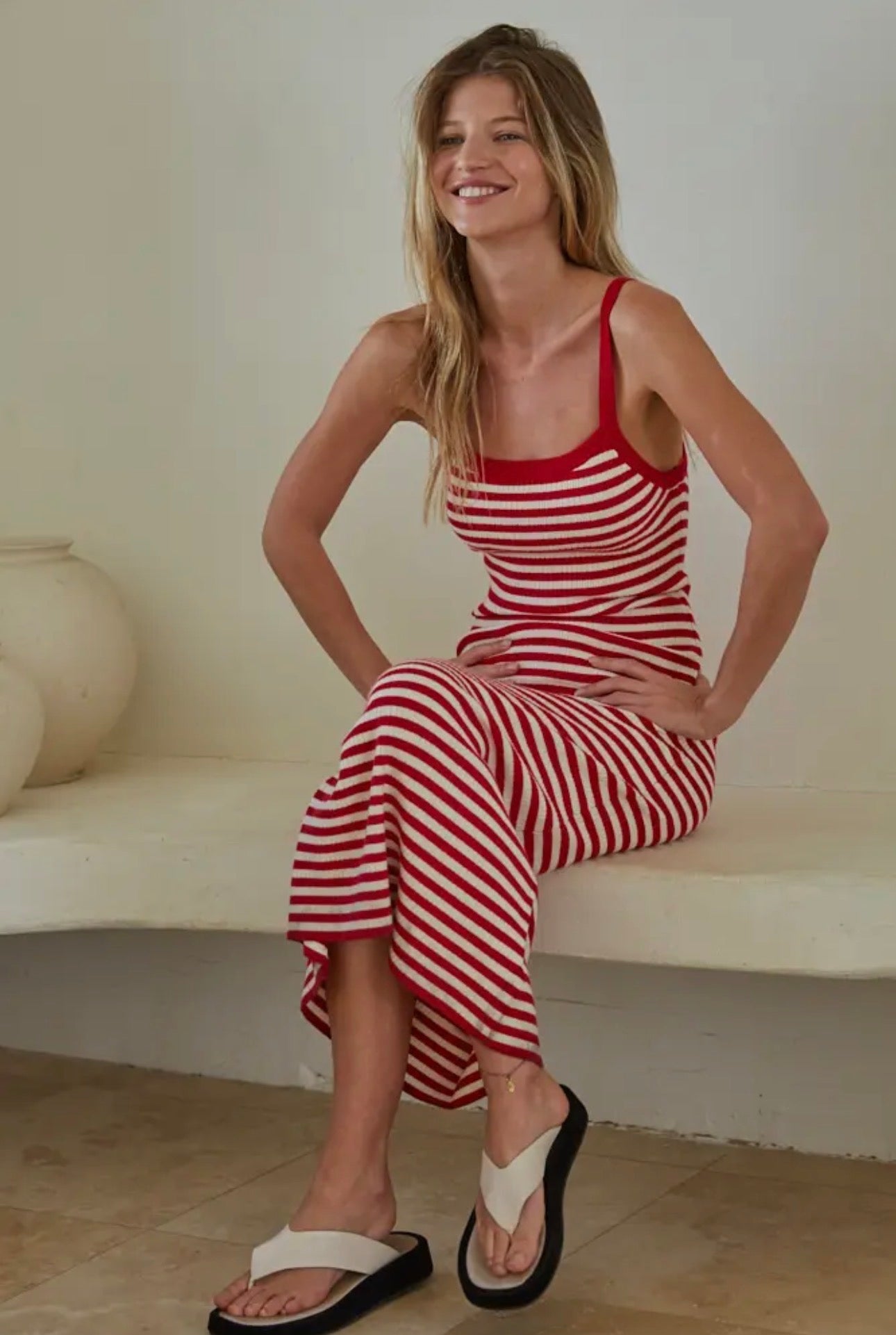 Knit Sweater Viscose Polyester Nylon
Striped Dress