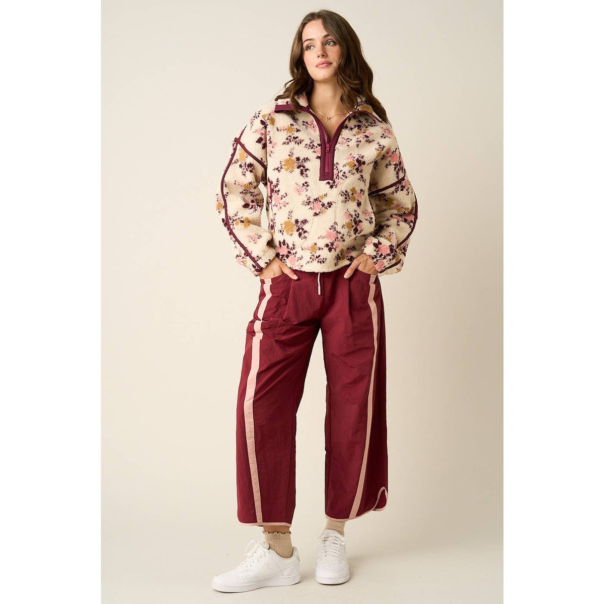 Off-Duty Stripe Barrel Pants