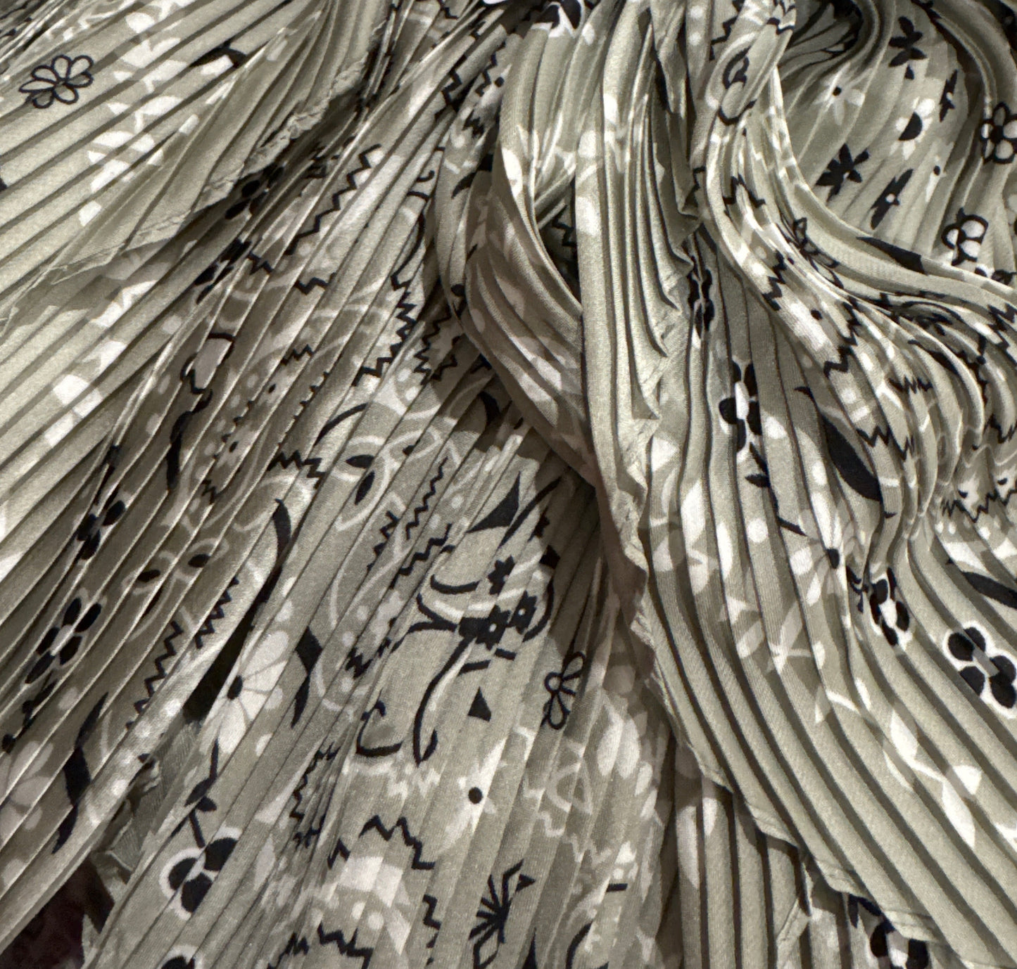 Sage Green Pleated Scarf