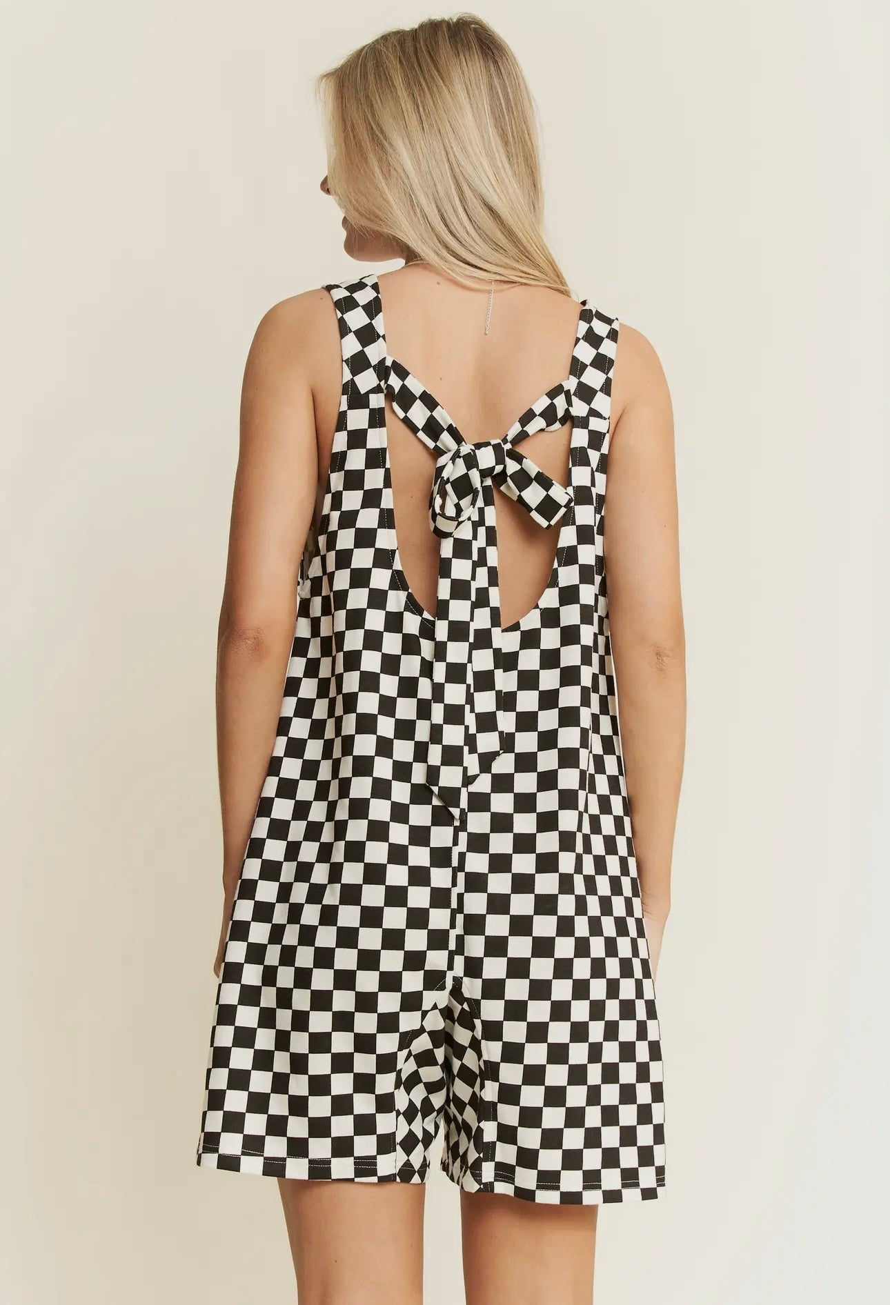 Checkered Print Romper