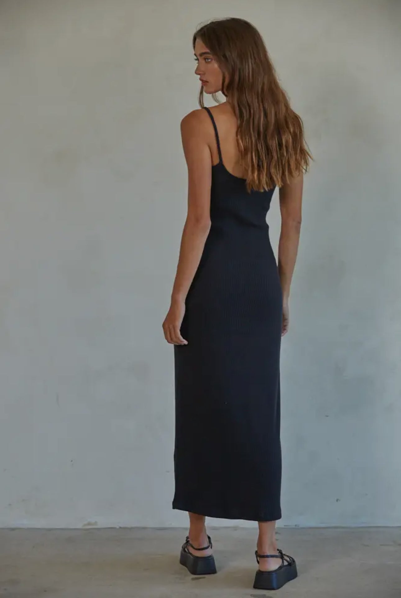 Knit Ribbed Midi Dress