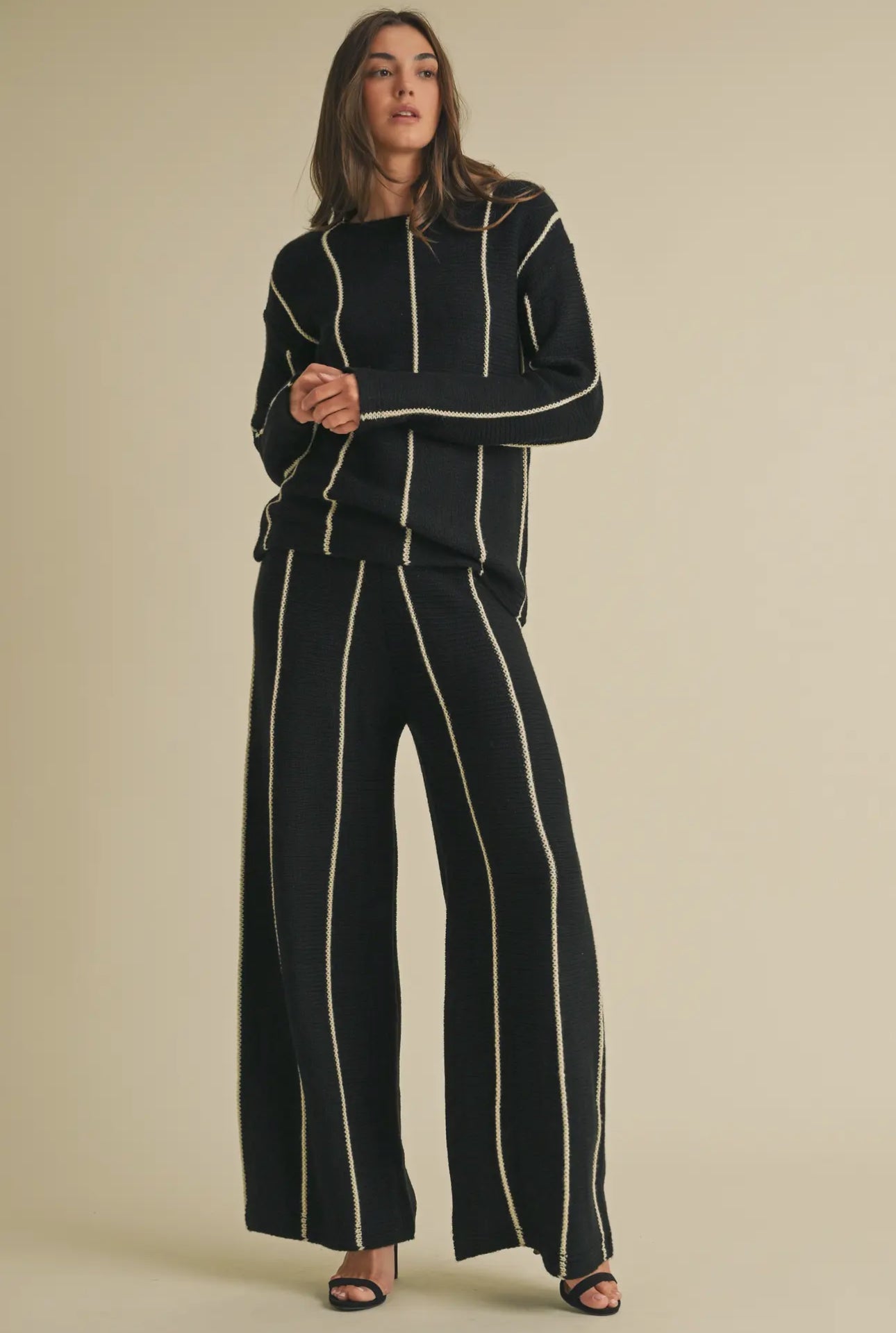 Luxe Wide-Leg Knit Pants