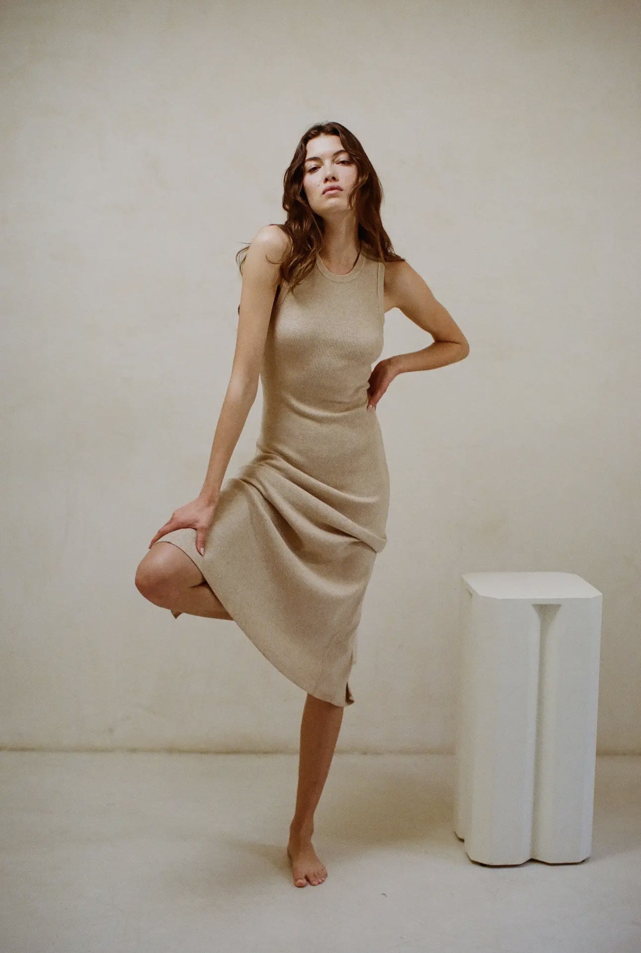 PLBD- (Perfect Little Beige Dress)
