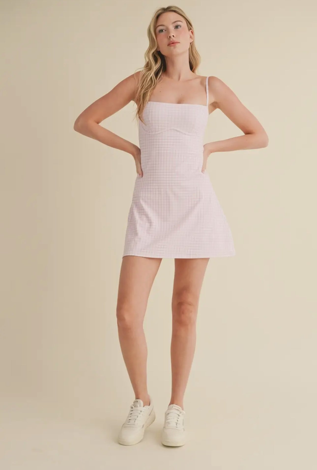 Pink Gingham Sweetheart Dress