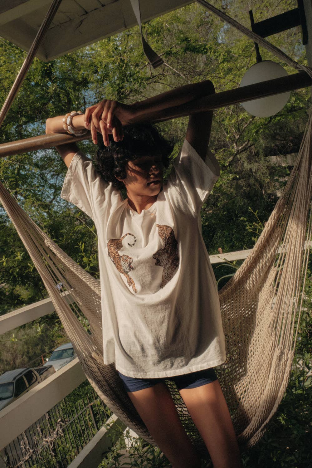 Roaring Tigers Oversize Graphic Tee: IVORY