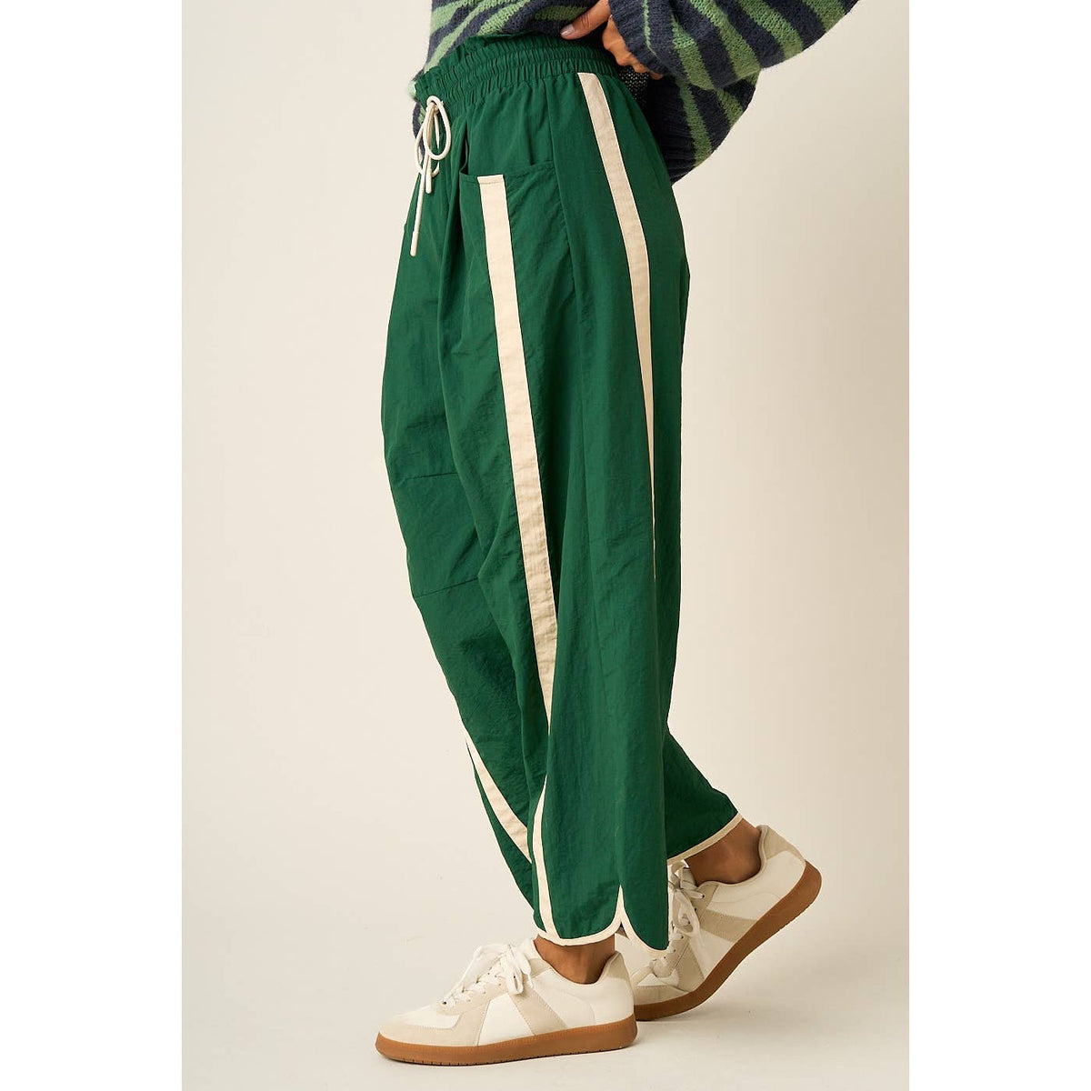 Off-Duty Stripe Barrel Pants