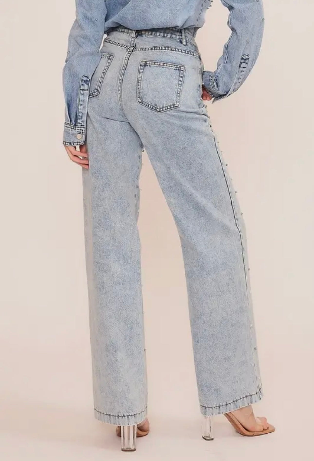 Luxe Rhinestone and Pearl Jeans