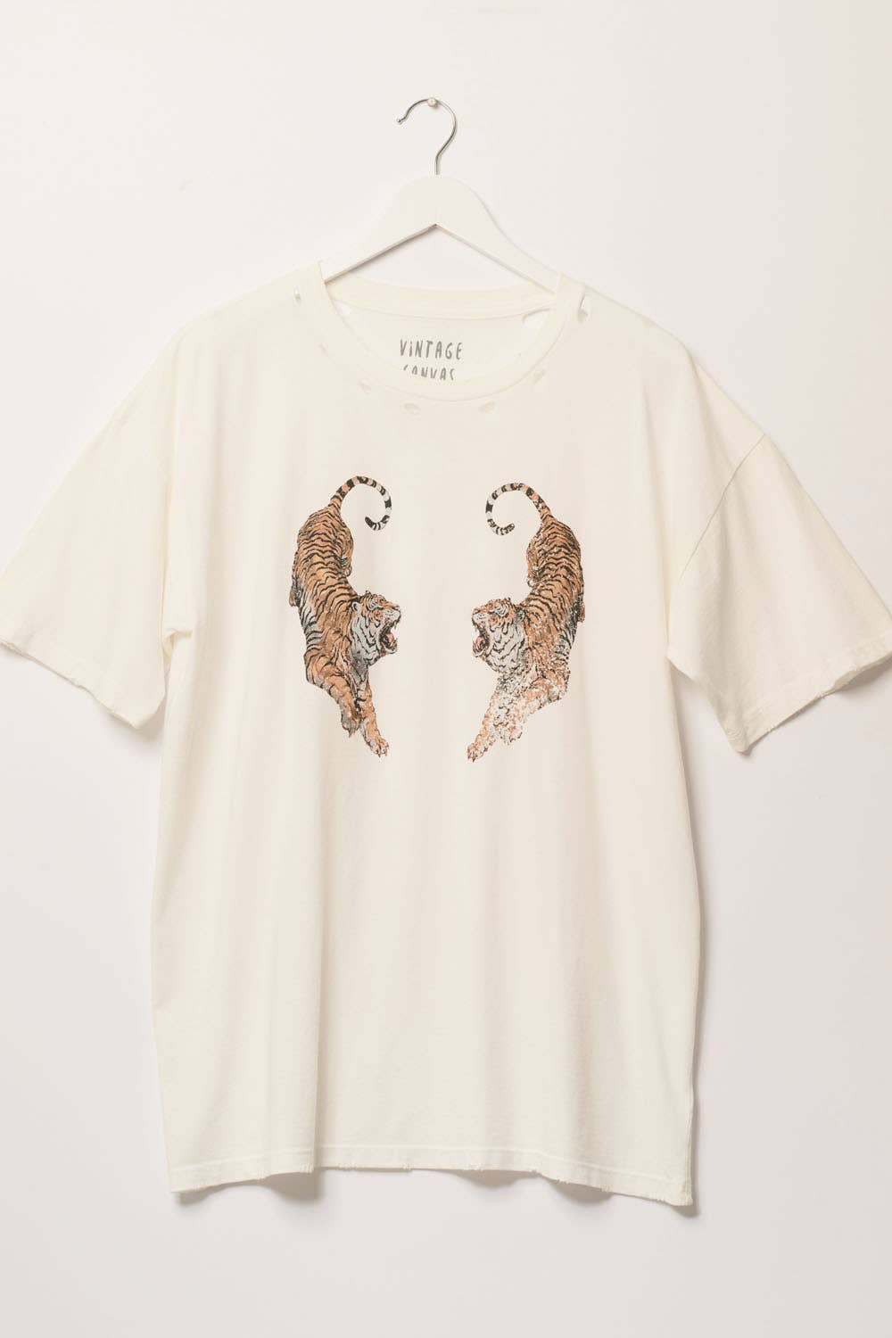 Roaring Tigers Oversize Graphic Tee: IVORY