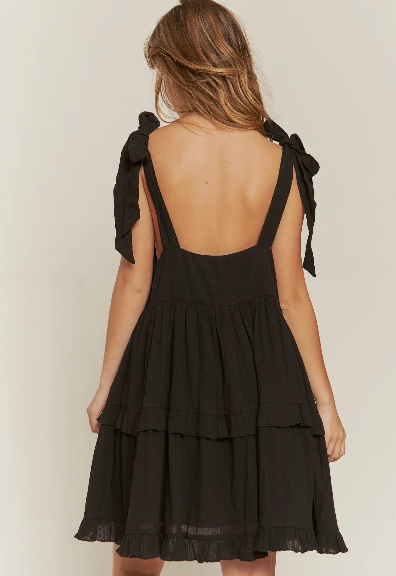 Square neck ruffle dress image 2