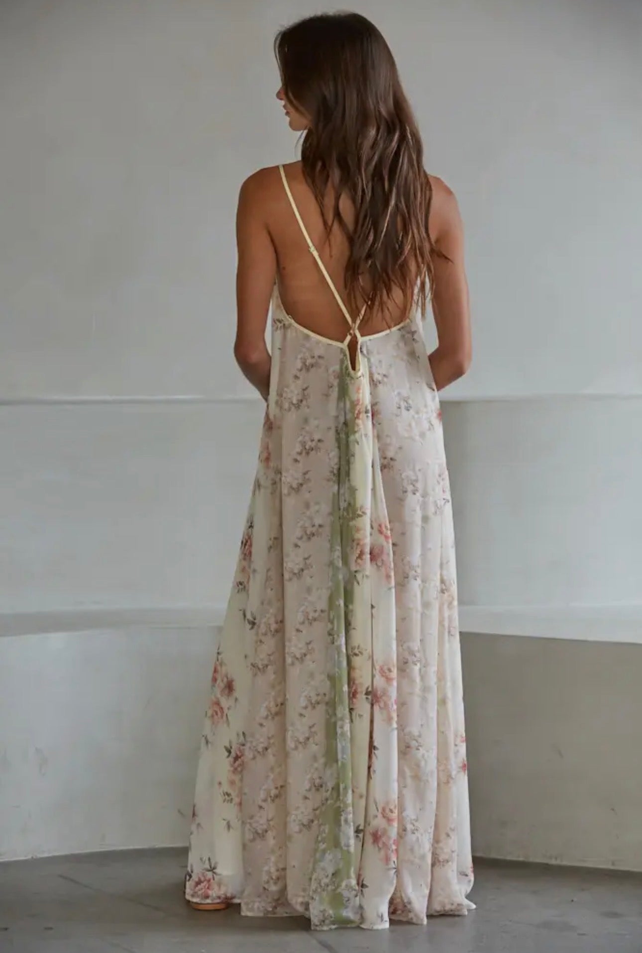 Woven Polyester Chiffon Multi Ploral
Print Maxi