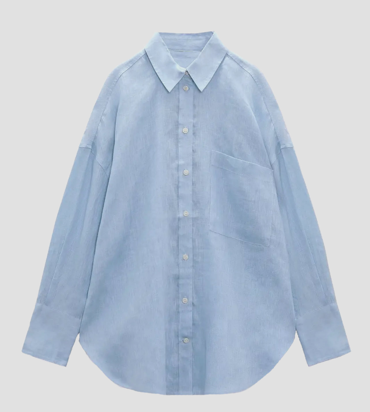 Cotton/Linen Loose Fit Long Sleeve Shirt image 2