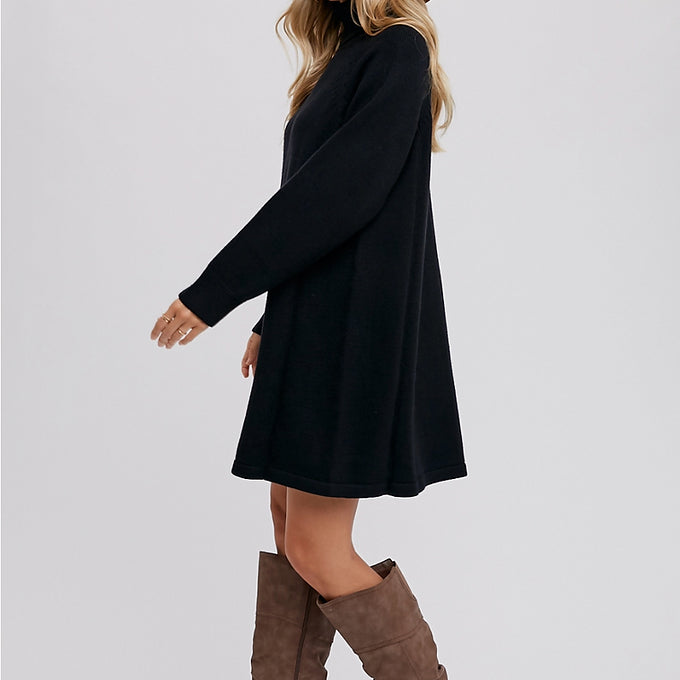 Cozy Turtleneck Sweater Dress