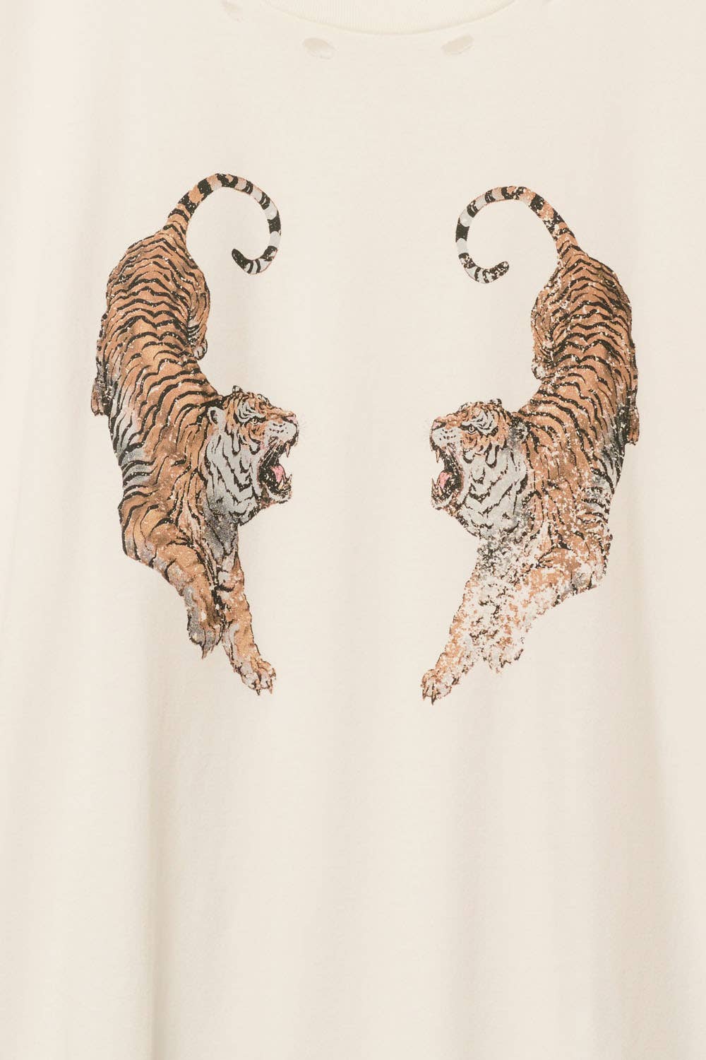 Roaring Tigers Oversize Graphic Tee: IVORY