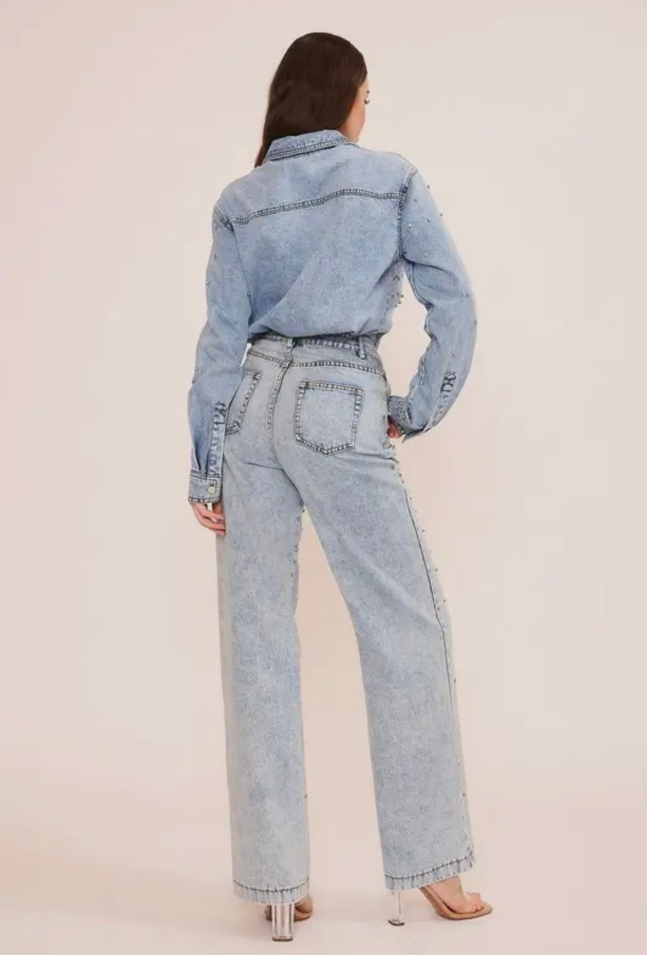 Luxe Rhinestone and Pearl Jeans