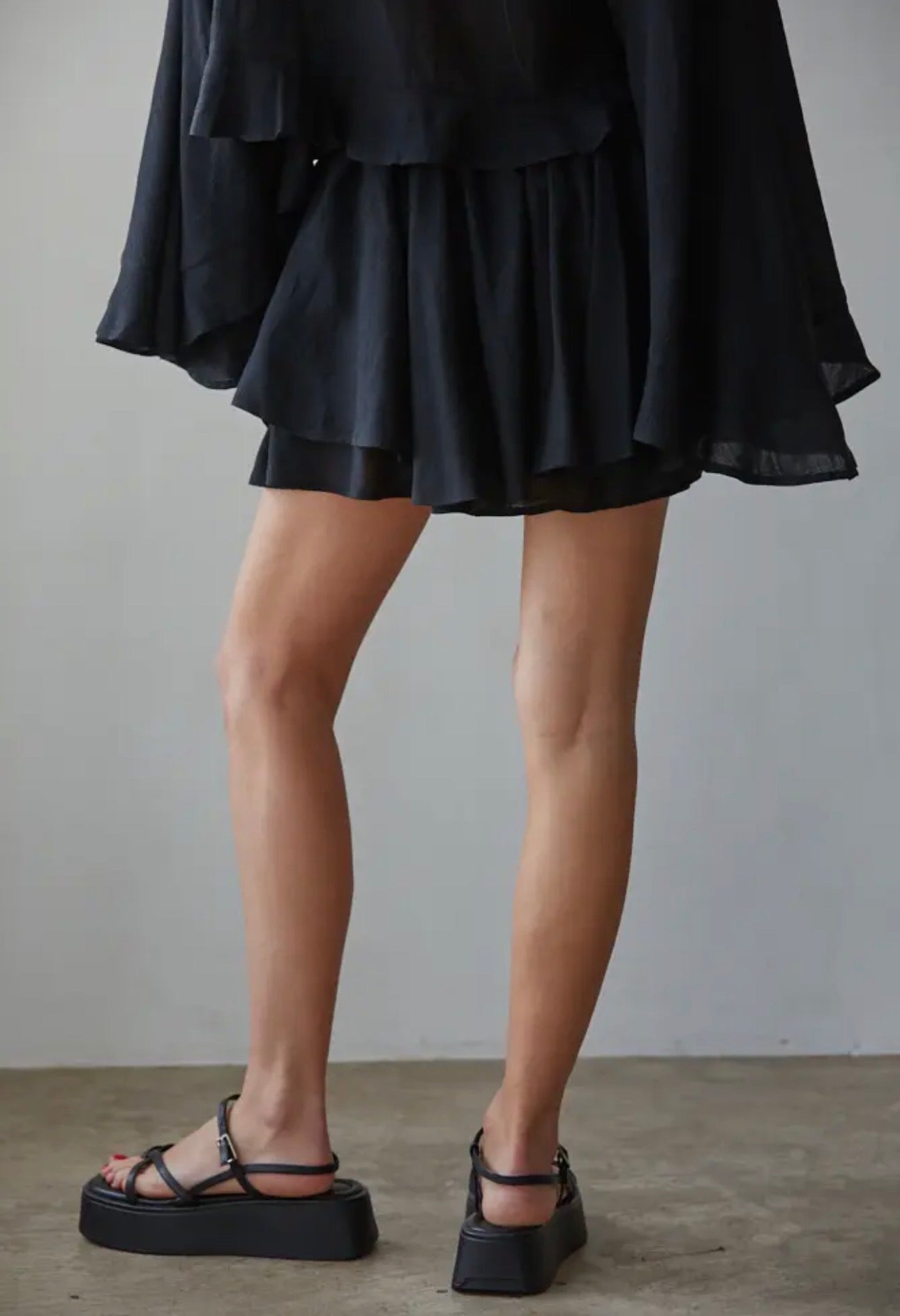 Woven Rayon Layered Skirt