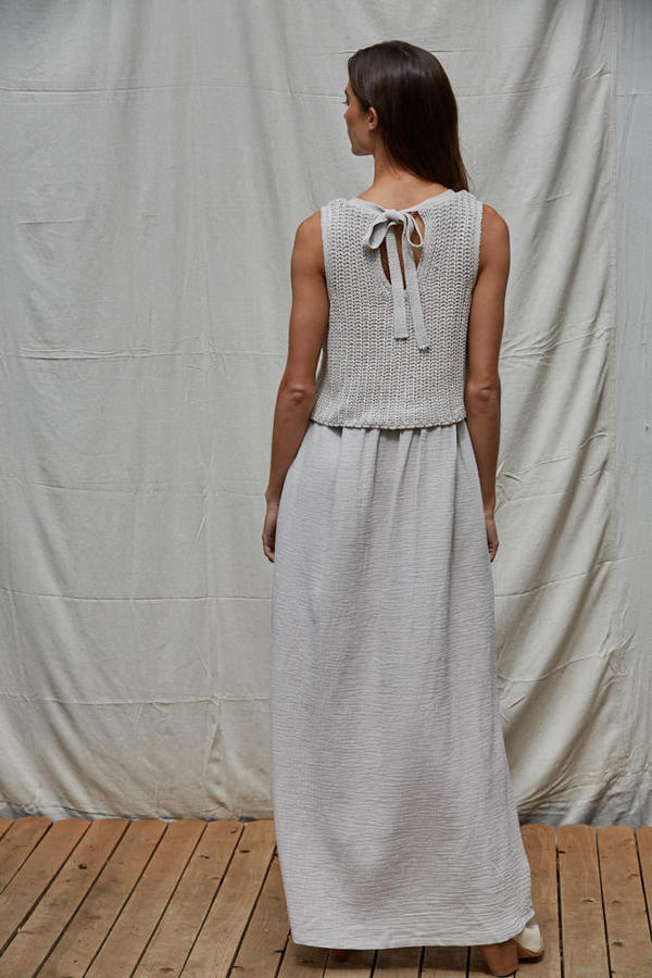 Misty Grey- Knit Braylee Sweater Dress