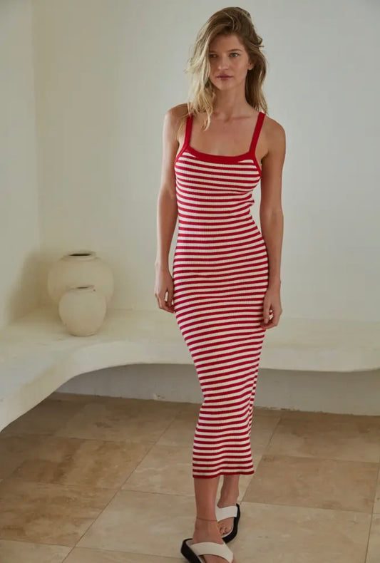 Knit Sweater Viscose Polyester Nylon
Striped Dress