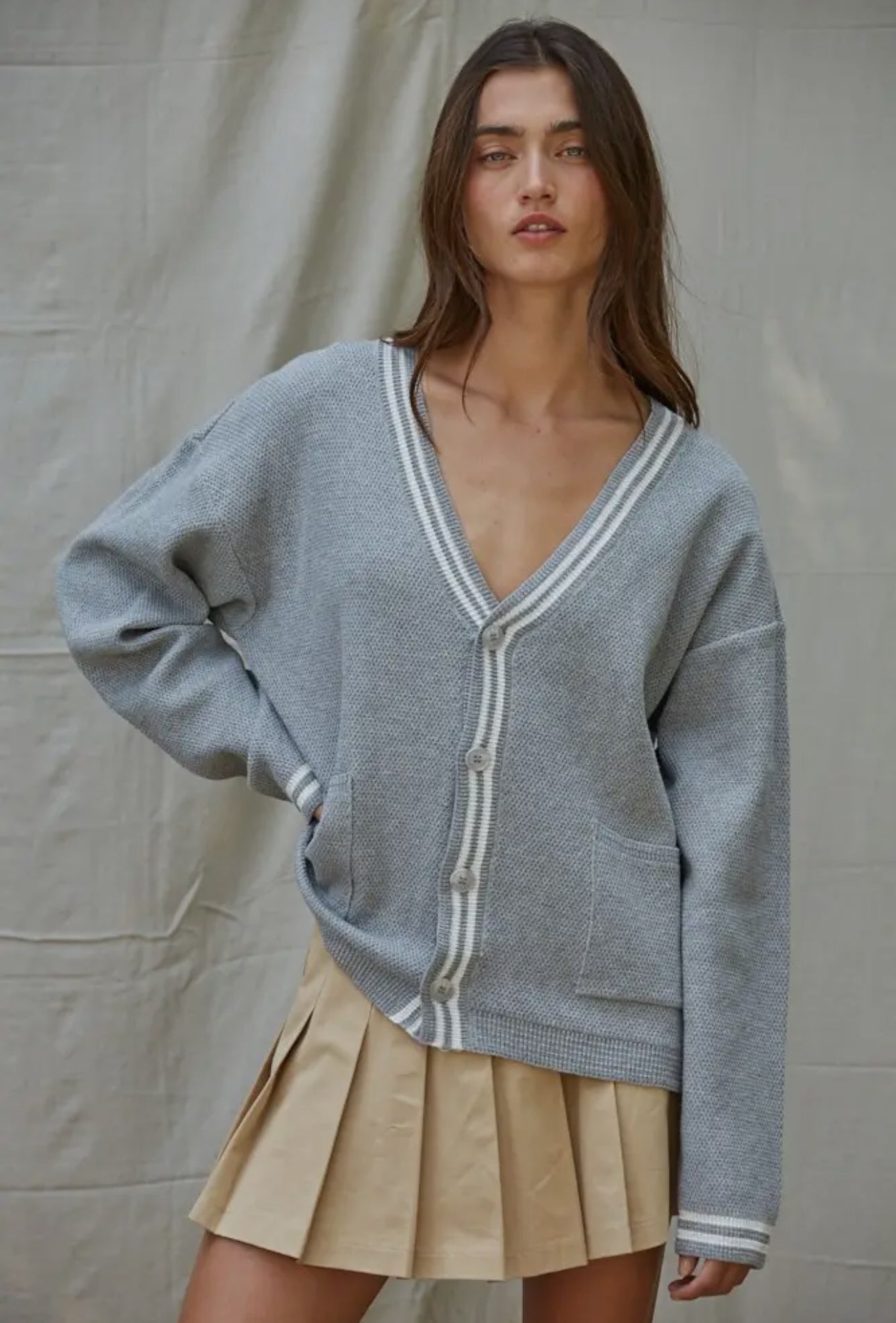 Knit Varsity Cardigan