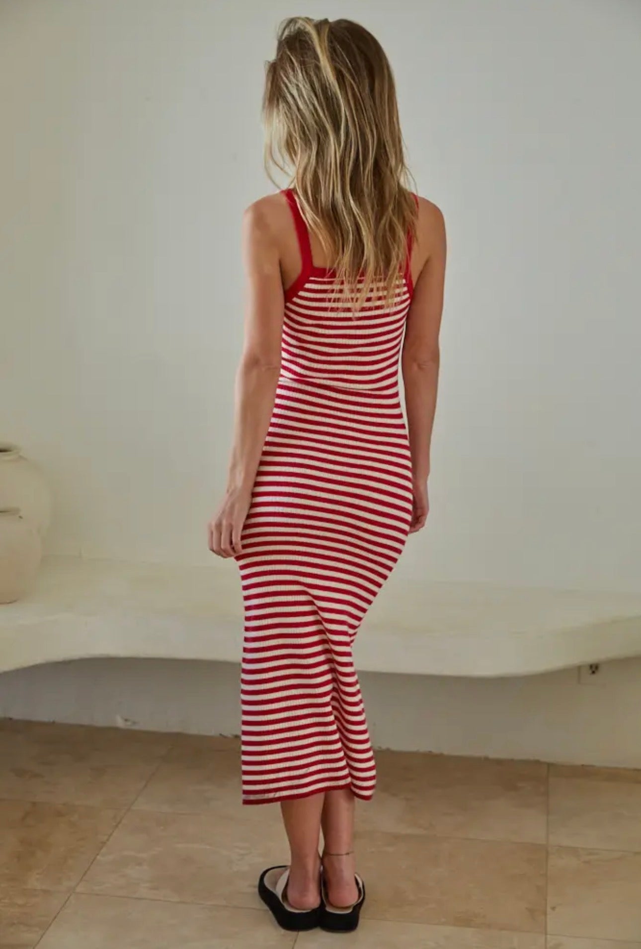 Knit Sweater Viscose Polyester Nylon
Striped Dress