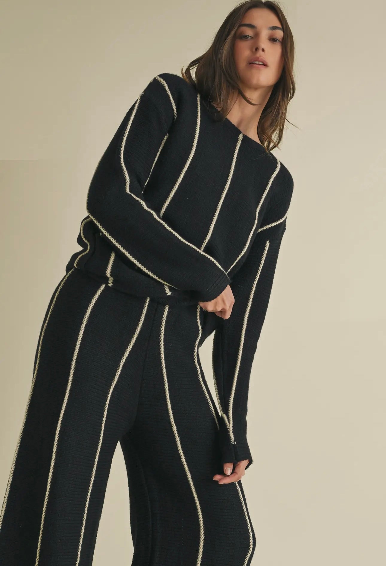 Luxe Stripe Knit Sweater