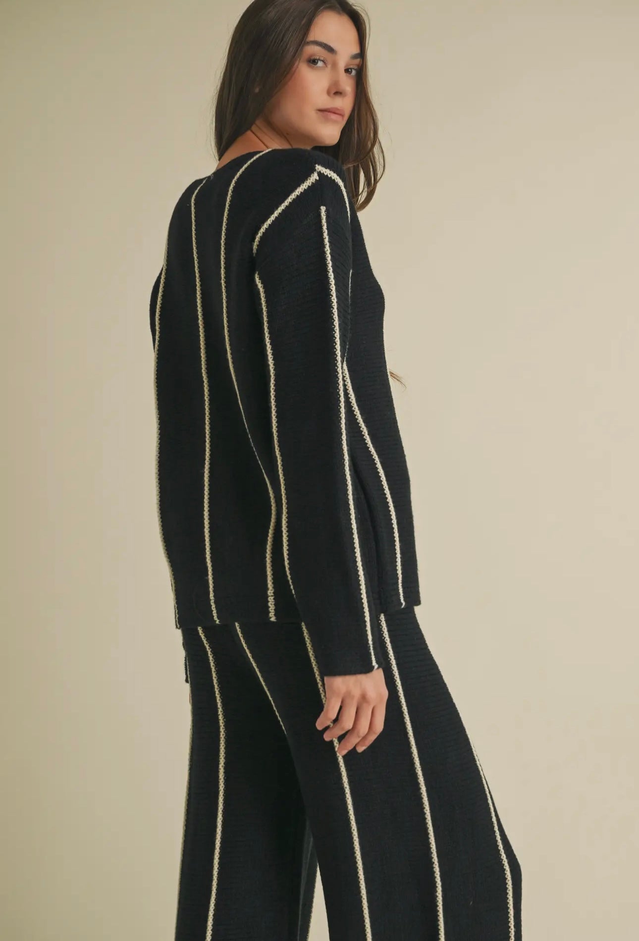 Luxe Stripe Knit Sweater