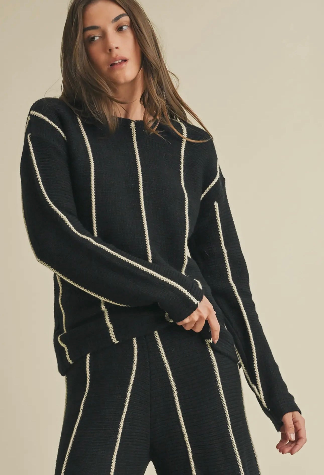 Luxe Stripe Knit Sweater