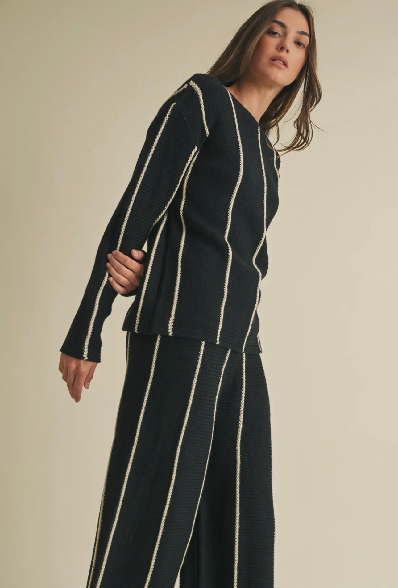 Luxe Stripe Knit Sweater
