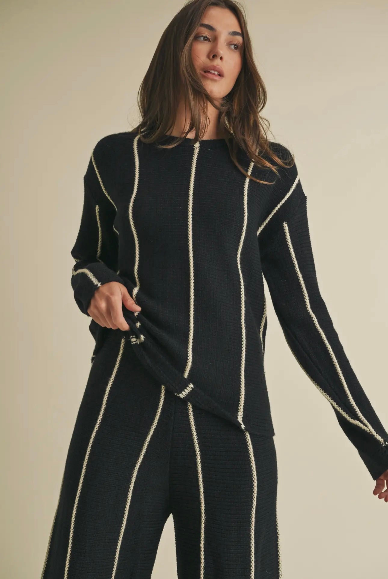 Luxe Stripe Knit Sweater