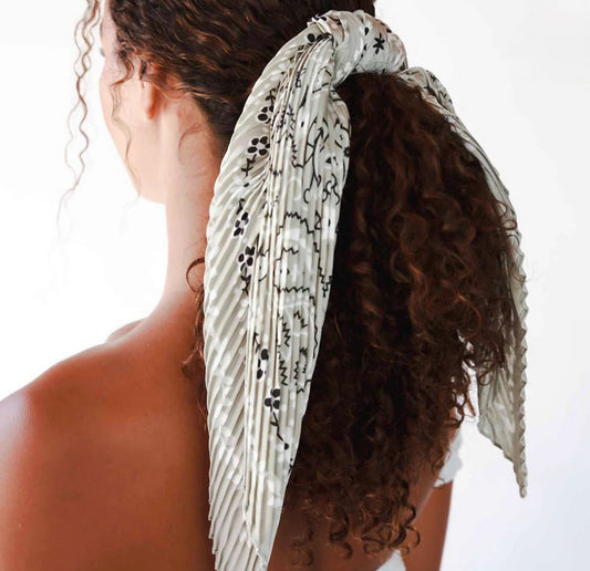 Sage Green Pleated Scarf