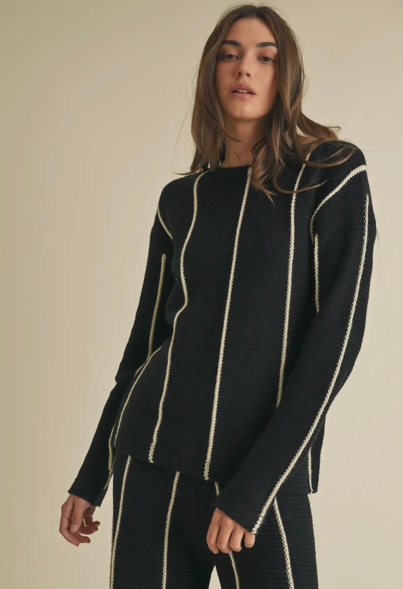 Luxe Stripe Knit Sweater