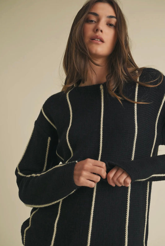 Luxe Stripe Knit Sweater