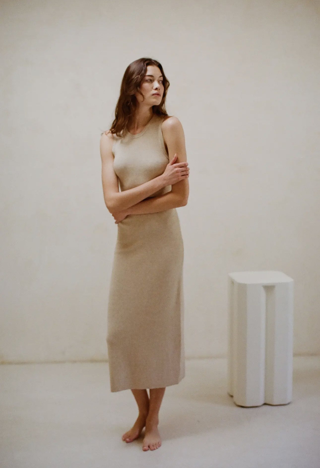 PLBD- (Perfect Little Beige Dress)