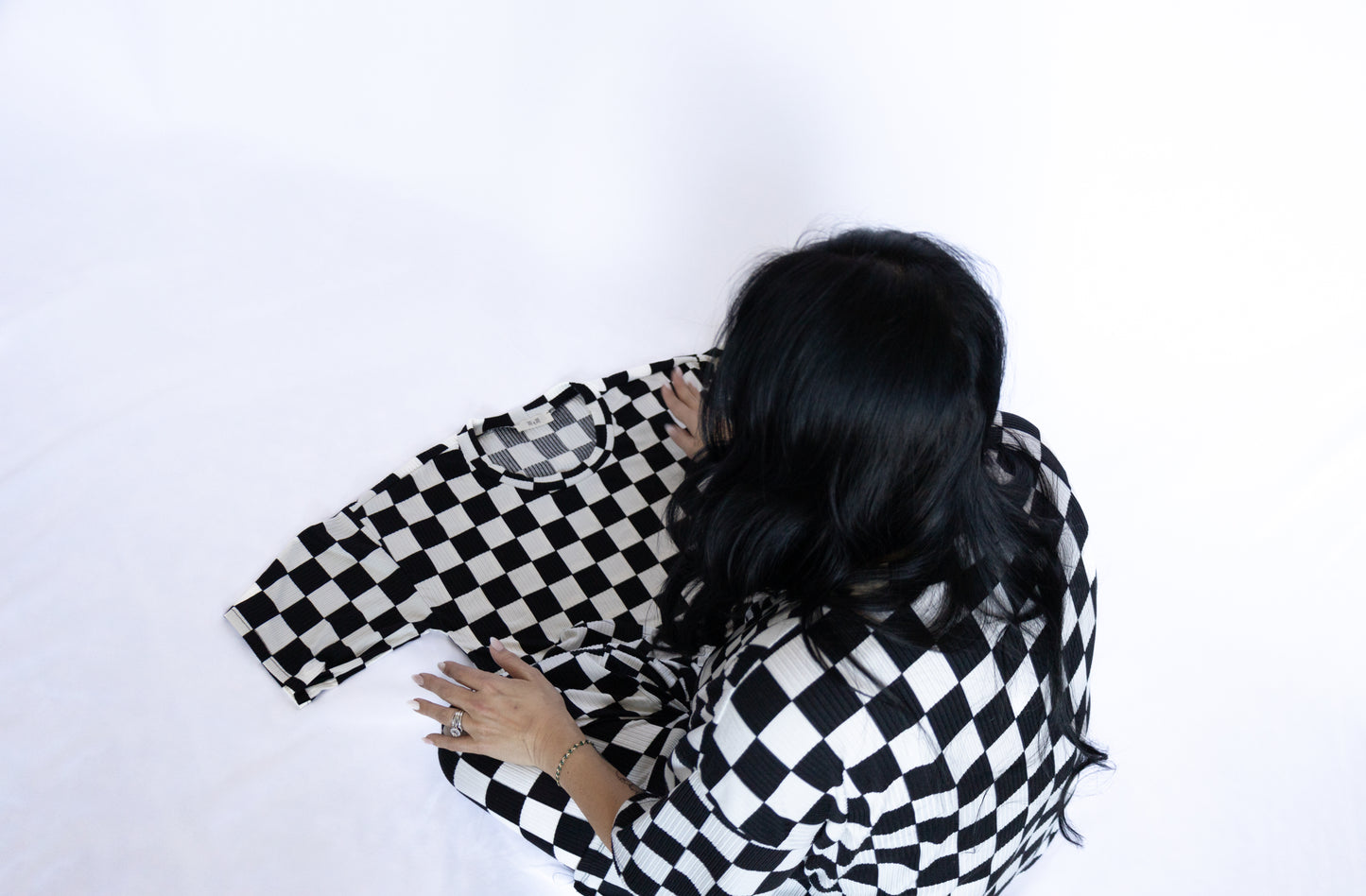 Checkmate Oversized Top and Pants Matching Set