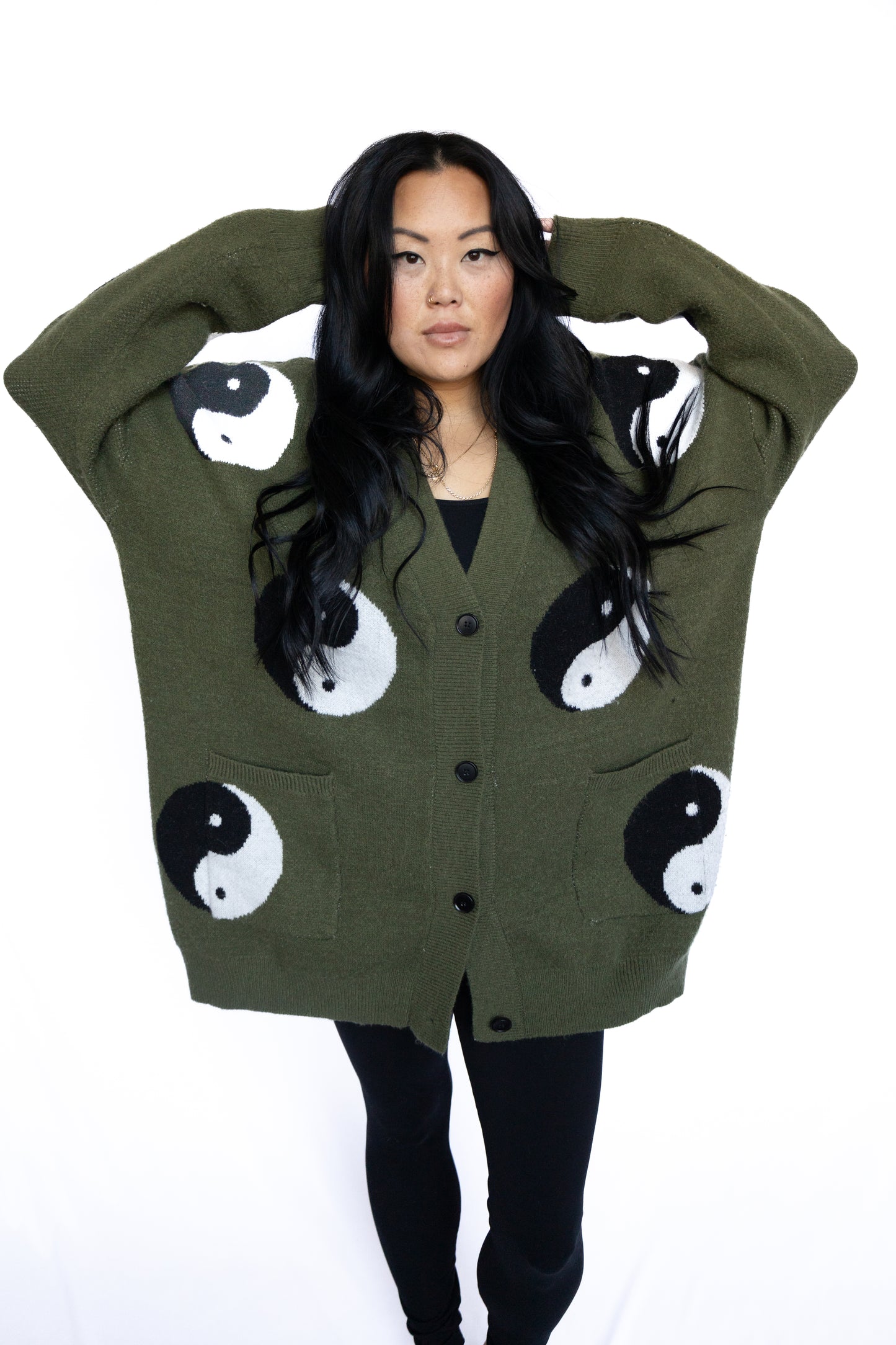 Yin Yang Oversized Cardigan