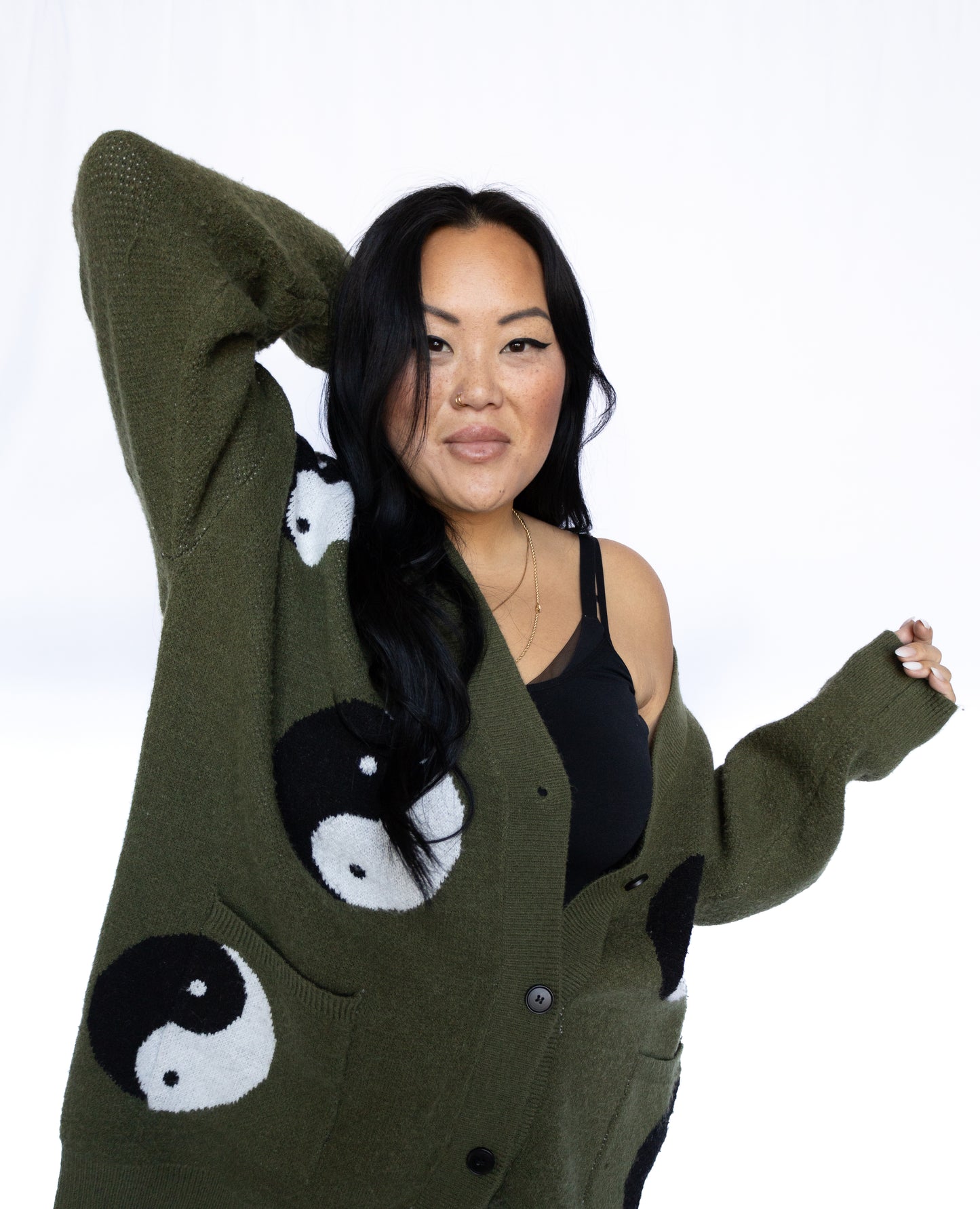 Yin Yang Oversized Cardigan