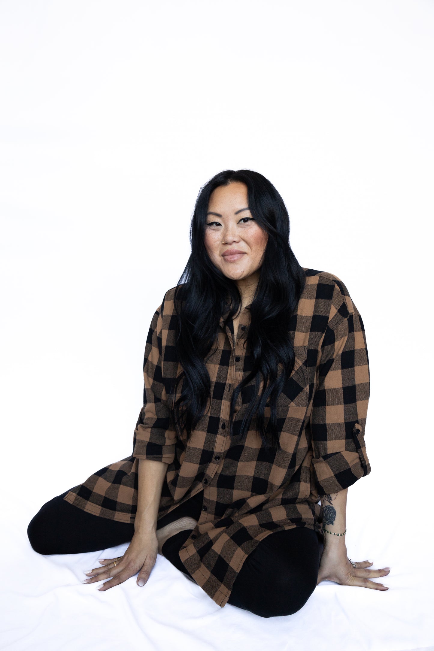 Plaid Oversized Button-Up Shirt