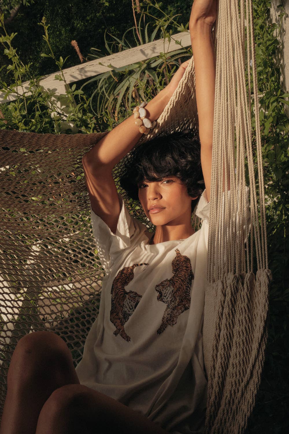 Roaring Tigers Oversize Graphic Tee: IVORY