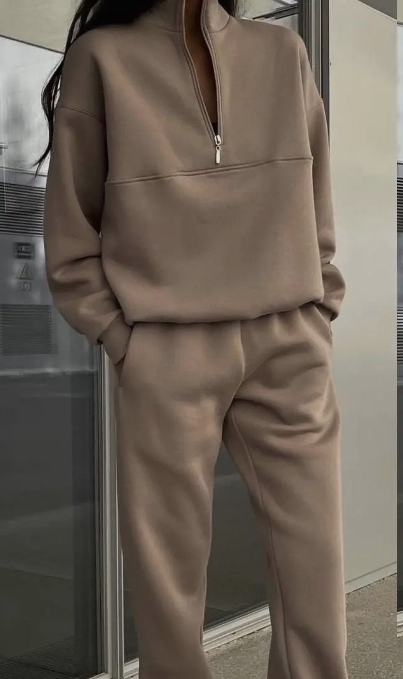 Quarter Zip Oversized Sweat Set image 4